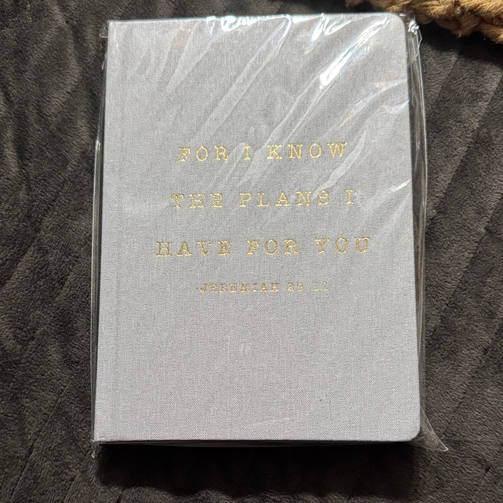 Journal Gray & Gold Inspirational Journal NWT “Jeremiah 29:11”